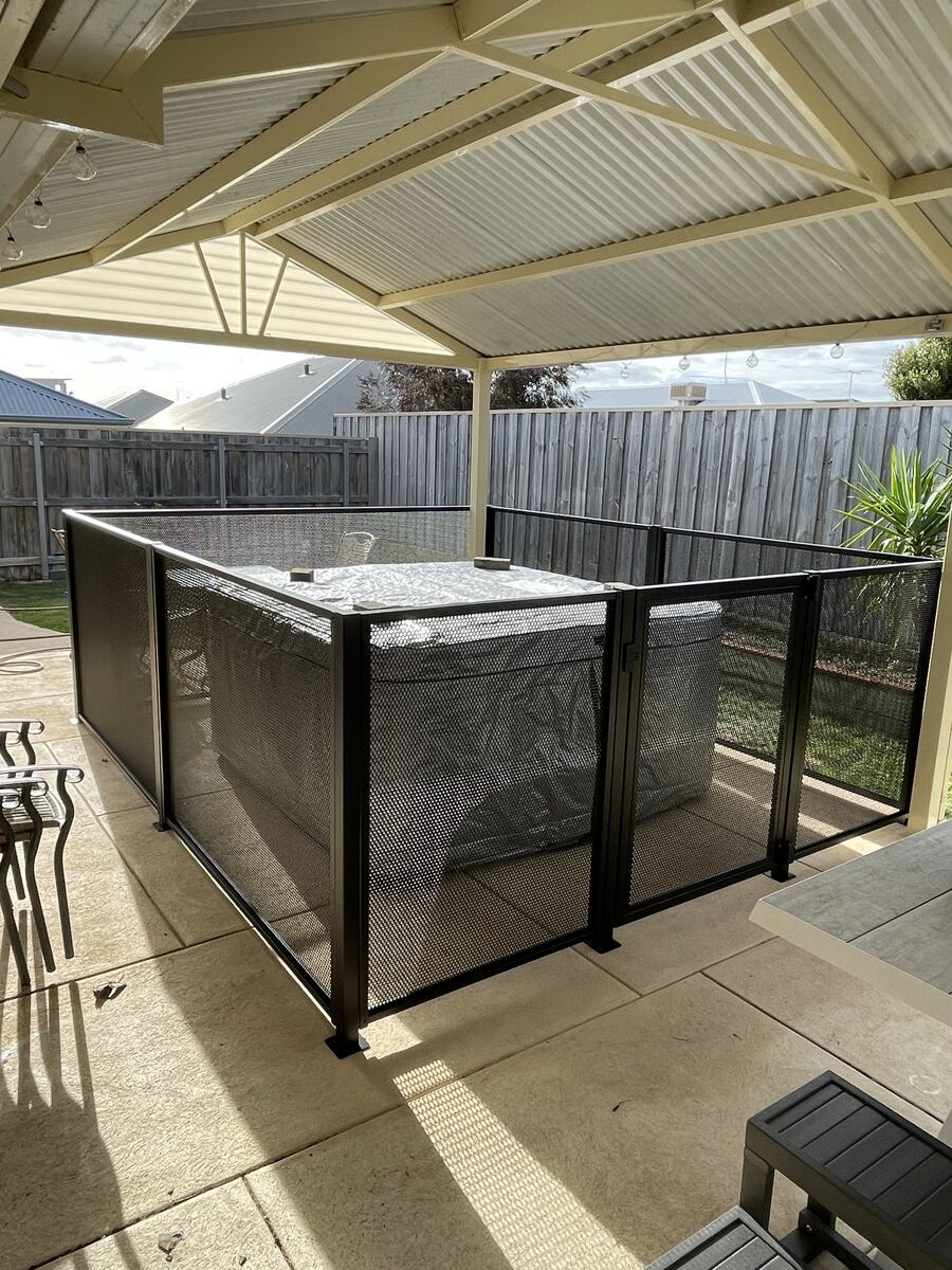 Pool Perf gate panel with pool behind, Perth