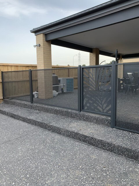 Textured Monument pool fencing, Langwarrin Victoria