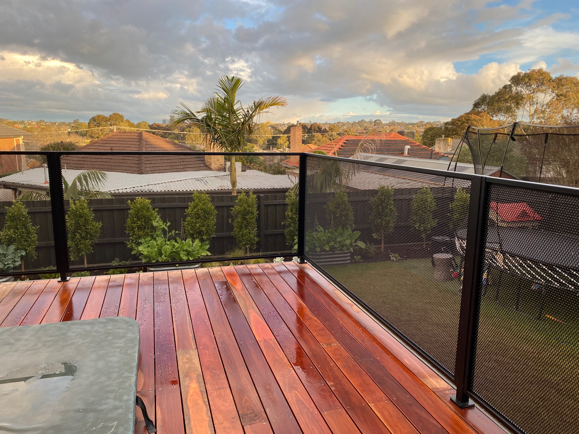 Pool Perf balustrade on a deck, Victoria