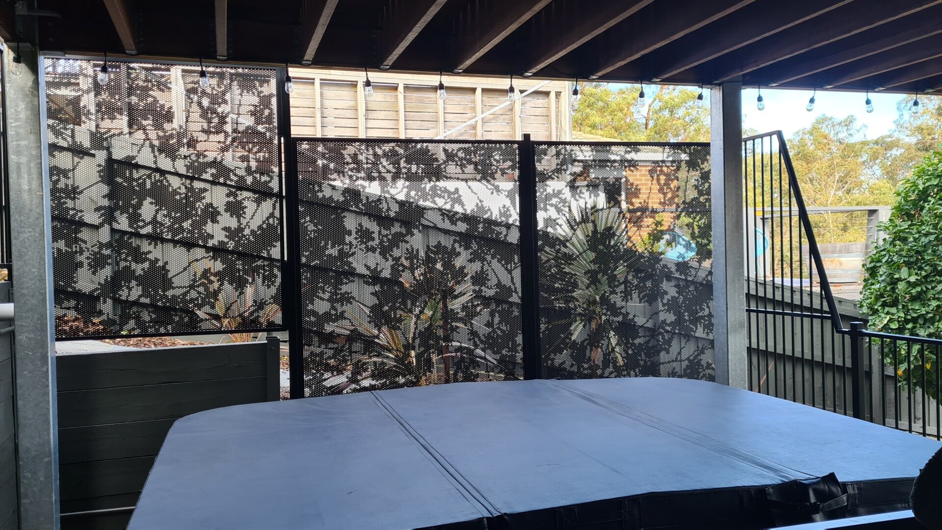 Textured Black pool fencing, Langwarrin Victoria