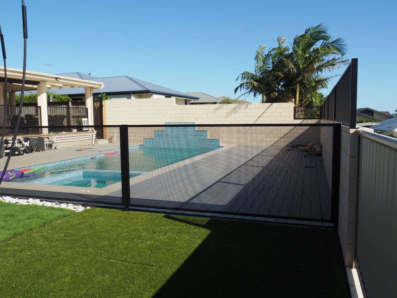 Pure Perf black pool fencing, Byron Bay NSW