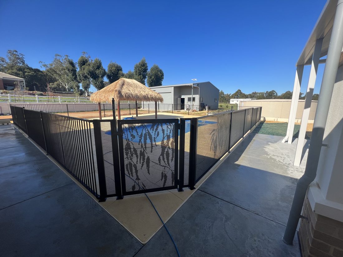 Pool Perf perforated pool fencing installed in Perth
